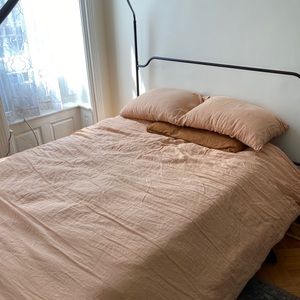 Bed Threads 100% French Flax Linen Duvet - Terracotta